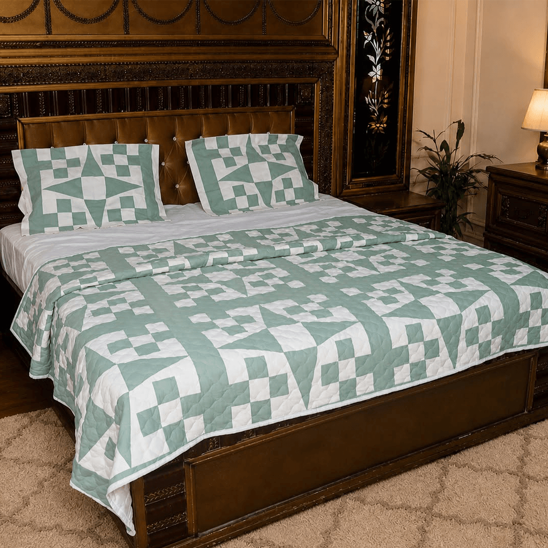 Handmade cotton patchwork comforter PC-014
